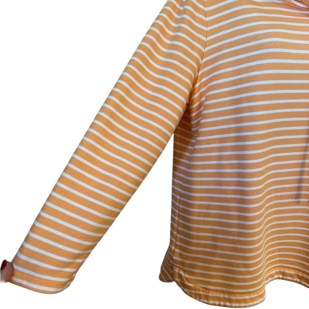 T by Talbots SPRING Melon & White Cowl Neck w/Drawstring Pullover PLUS:  2X   #L - Picture 3 of 7